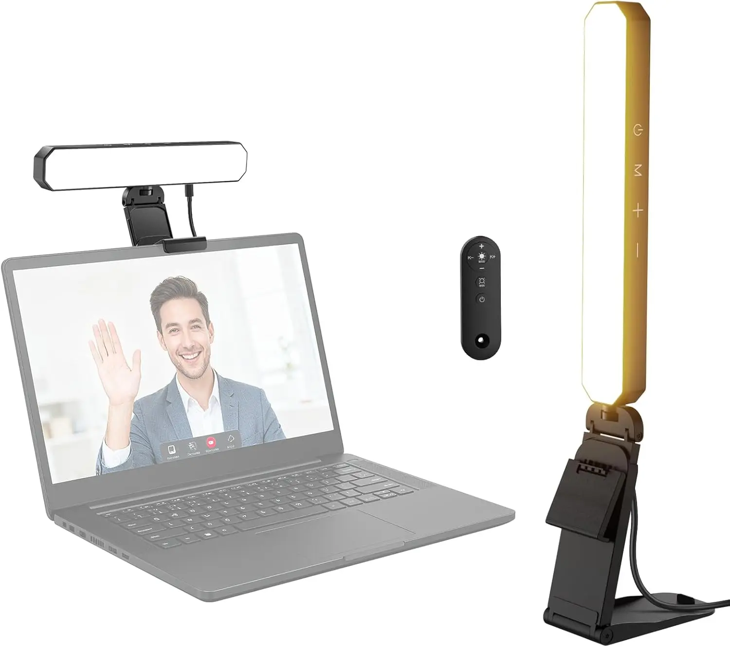 NEEWER Basics 6W Monitor Light Bar with Remote/Touch Control Bi Color Dimmable LED Desk Lamp for Video Conference Lighting