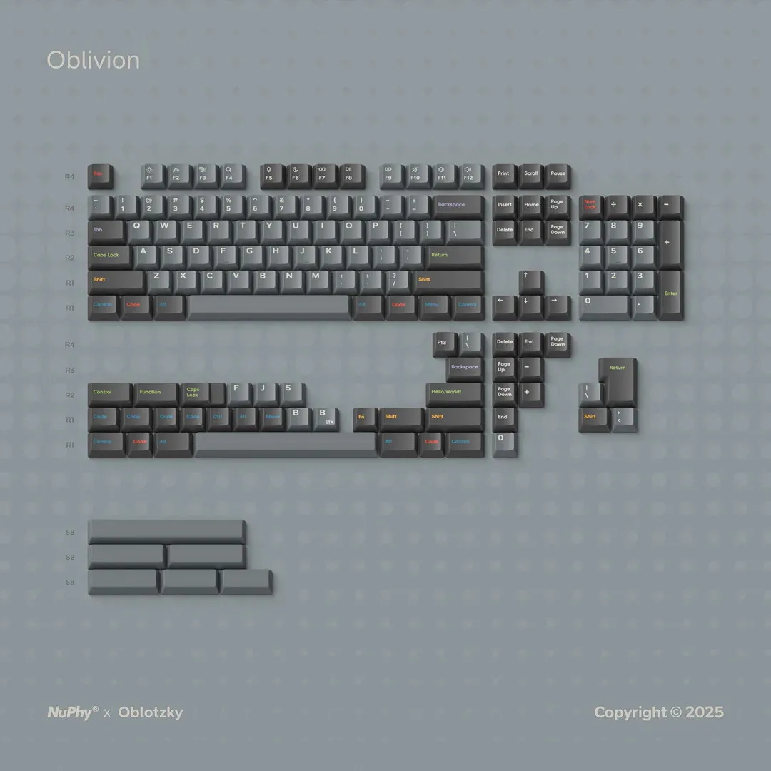 NuPhy® x Oblotzky Oblivion Berry Profile Dye-sub PBT Keycaps