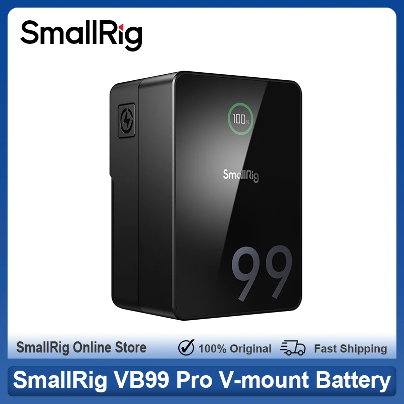 SmallRig VB99 Pro Mini V Mount Battery 99Wh 6800mAh PD 100W USB-C Fast Charging for Camera Camcorder Photography Video Lighting