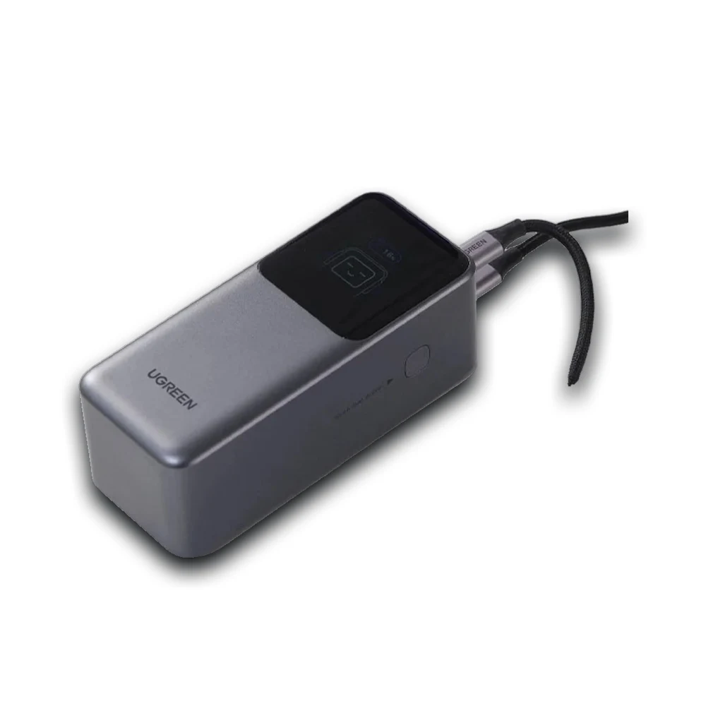 UGREEN 200W 20000mAh Power Bank Fast Charger With Built-in 65CM Cable Portable External Battery For IPhone17 Pro Laptop Notebook