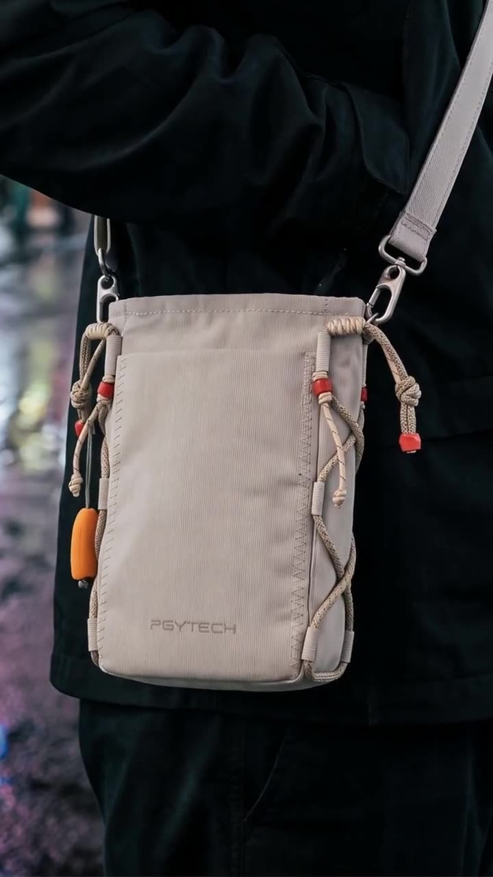 PGYTECH OneGo Casual Crossbody Mobile Bag Lightweight Drawstring Camera Pouch Handbag for iPhone 12-17
